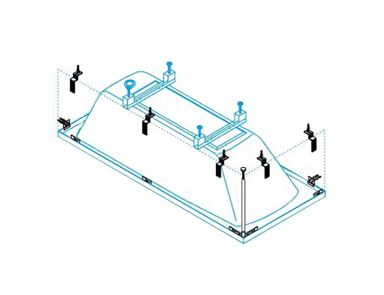 Установочный комплект. Установочный комплект для прямоугольных ванн (178682). Универсальный установочный комплект панелей CZR-SCR-Fix-Kit. Установочный комплект для ванны акриловой Libra (178662). Leg-Kit-100 универсальный комплект ног для прямоугольных акриловых ванн.